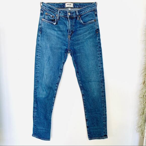 AGOLDE REVOLVE 90s Toni Mid High Rise Straight Leg Light Blue Wash Mom Jean 26 - Picture 1 of 10